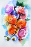 Werner Maier Malerei Blumenaquarell