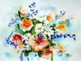 Werner Maier Malerei Blumenaquarell