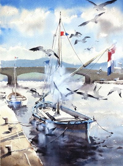 Landschaft Aquarellkurs Werner Maier Malerei