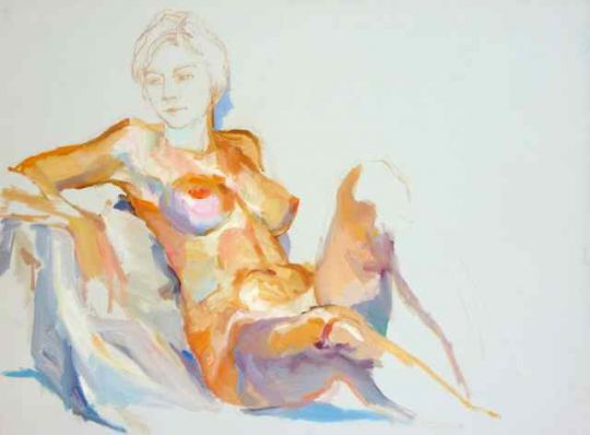 Werner Maier Akt in Öl Malerei