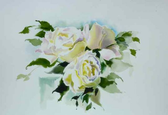 Werner Maier Malerei Blumenaquarell