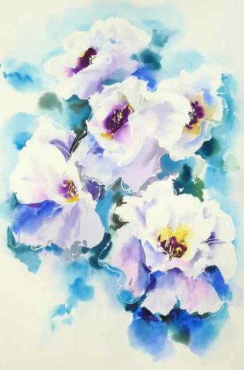 Werner Maier Malerei Blumenaquarell