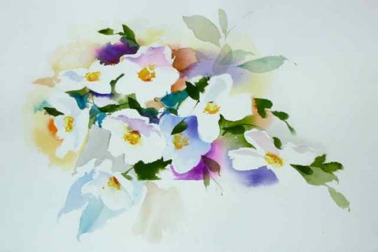 Werner Maier Malerei Blumenaquarell