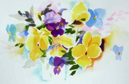 Werner Maier Malerei Blumenaquarell