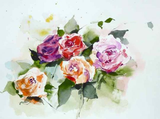 Werner Maier Malerei Blumenaquarell