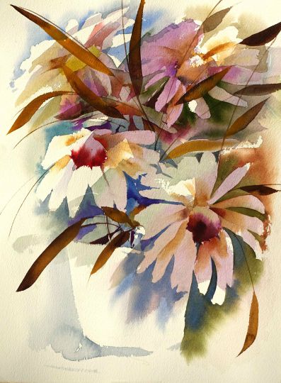 Blumenaquarell Malerei Werner Maier