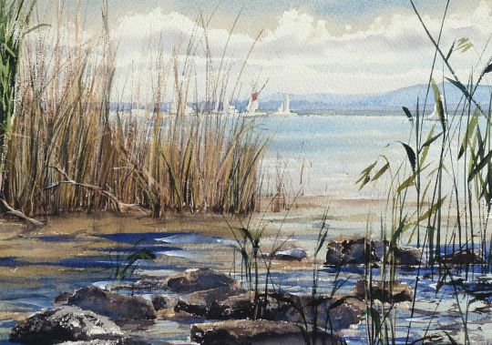 Landschaft Aquarell Werner Maier Malerei