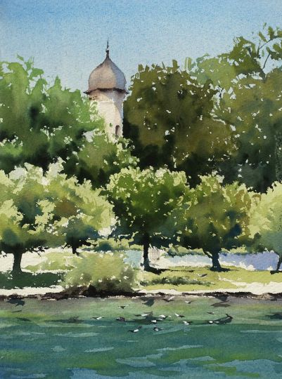 Landschaft Aquarell Werner Maier Malerei