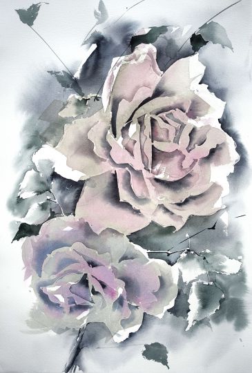 Blumenaquarell Malerei Werner Maier