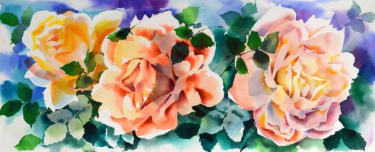 Werner Maier Malerei Blumenaquarell