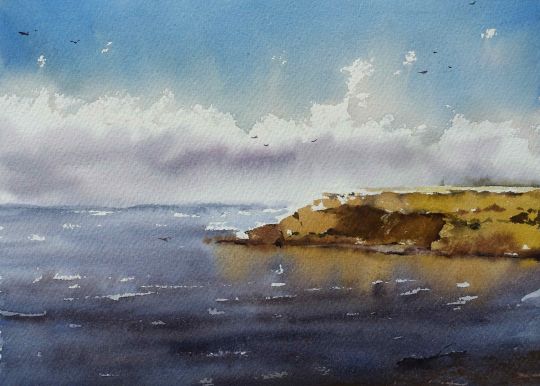 Landschaft Aquarell Werner Maier Malerei