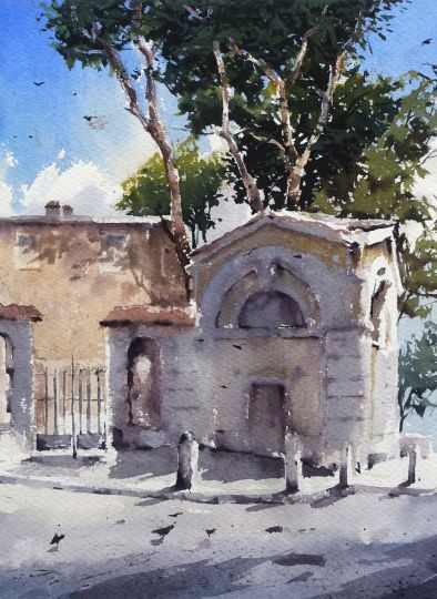 Landschaft Aquarell Werner Maier Malerei