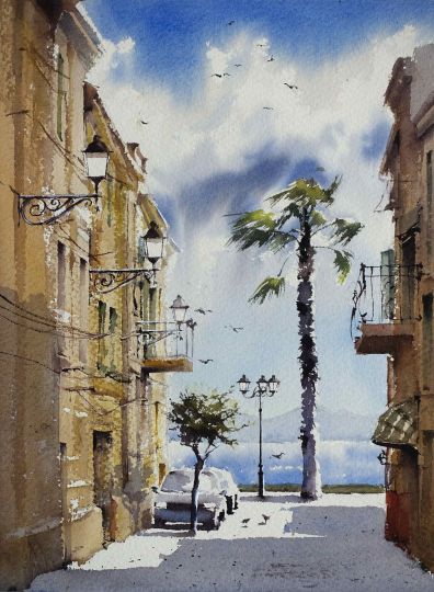 Landschaft Aquarellkurs Werner Maier Malerei