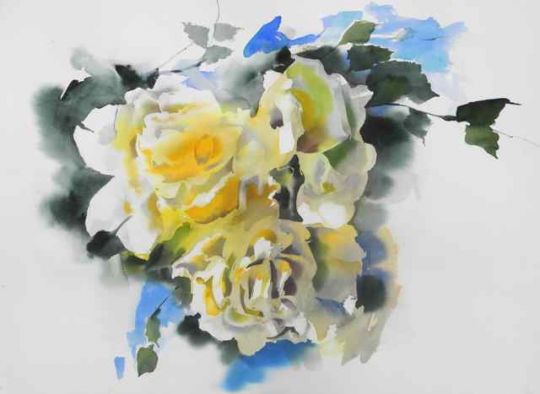 Werner Maier Malerei Blumenaquarell