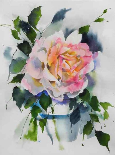 Werner Maier Malerei Blumenaquarell