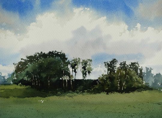 Landschaft Aquarell Werner Maier Malerei